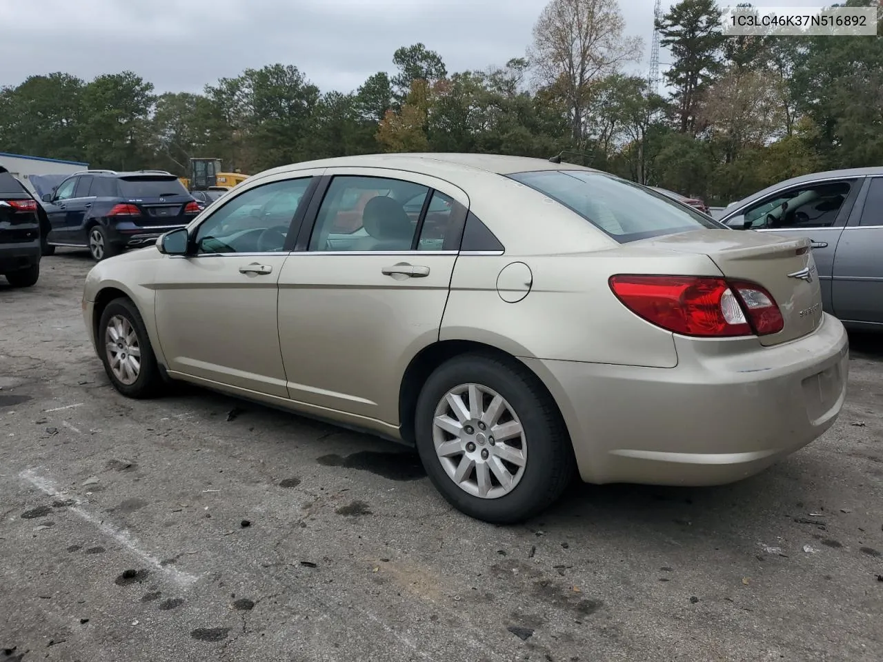 2007 Chrysler Sebring VIN: 1C3LC46K37N516892 Lot: 78604924