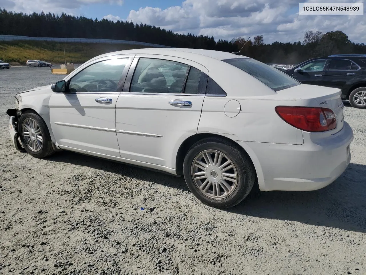 2007 Chrysler Sebring Limited VIN: 1C3LC66K47N548939 Lot: 78878654