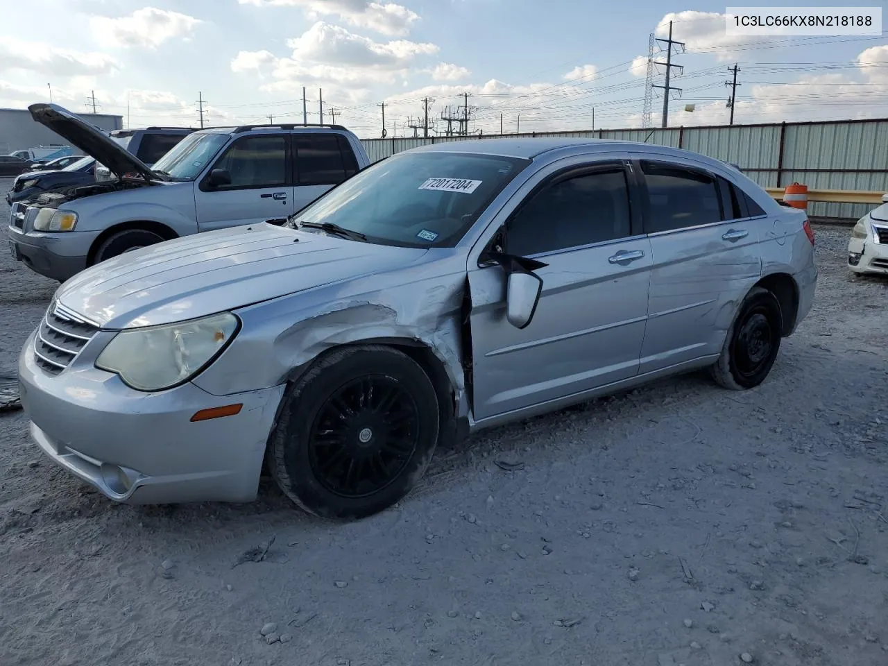 2008 Chrysler Sebring Limited VIN: 1C3LC66KX8N218188 Lot: 72017204