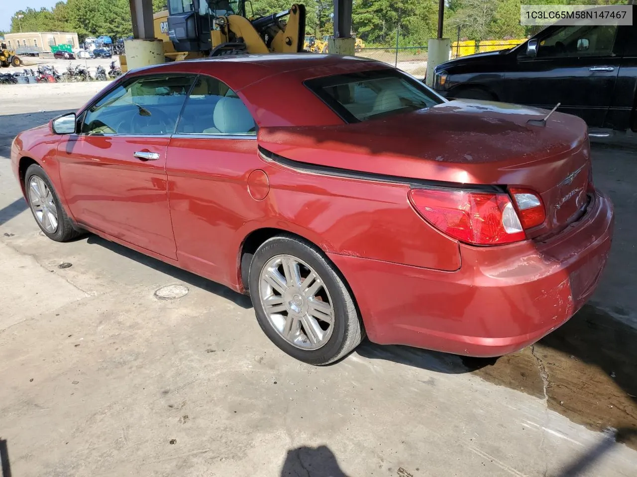 2008 Chrysler Sebring Limited VIN: 1C3LC65M58N147467 Lot: 72548794