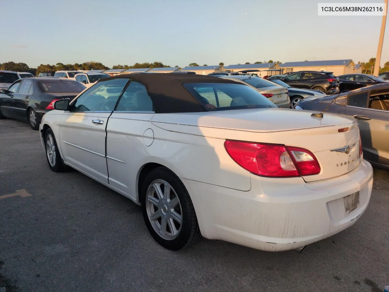 2008 Chrysler Sebring Limited VIN: 1C3LC65M38N262116 Lot: 75097654