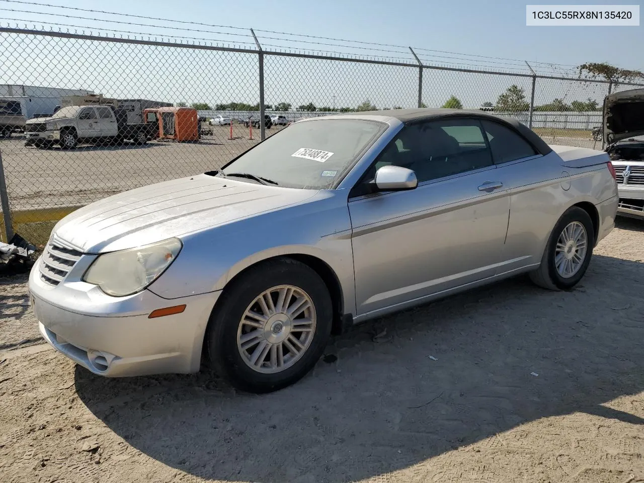 2008 Chrysler Sebring Touring VIN: 1C3LC55RX8N135420 Lot: 75248874