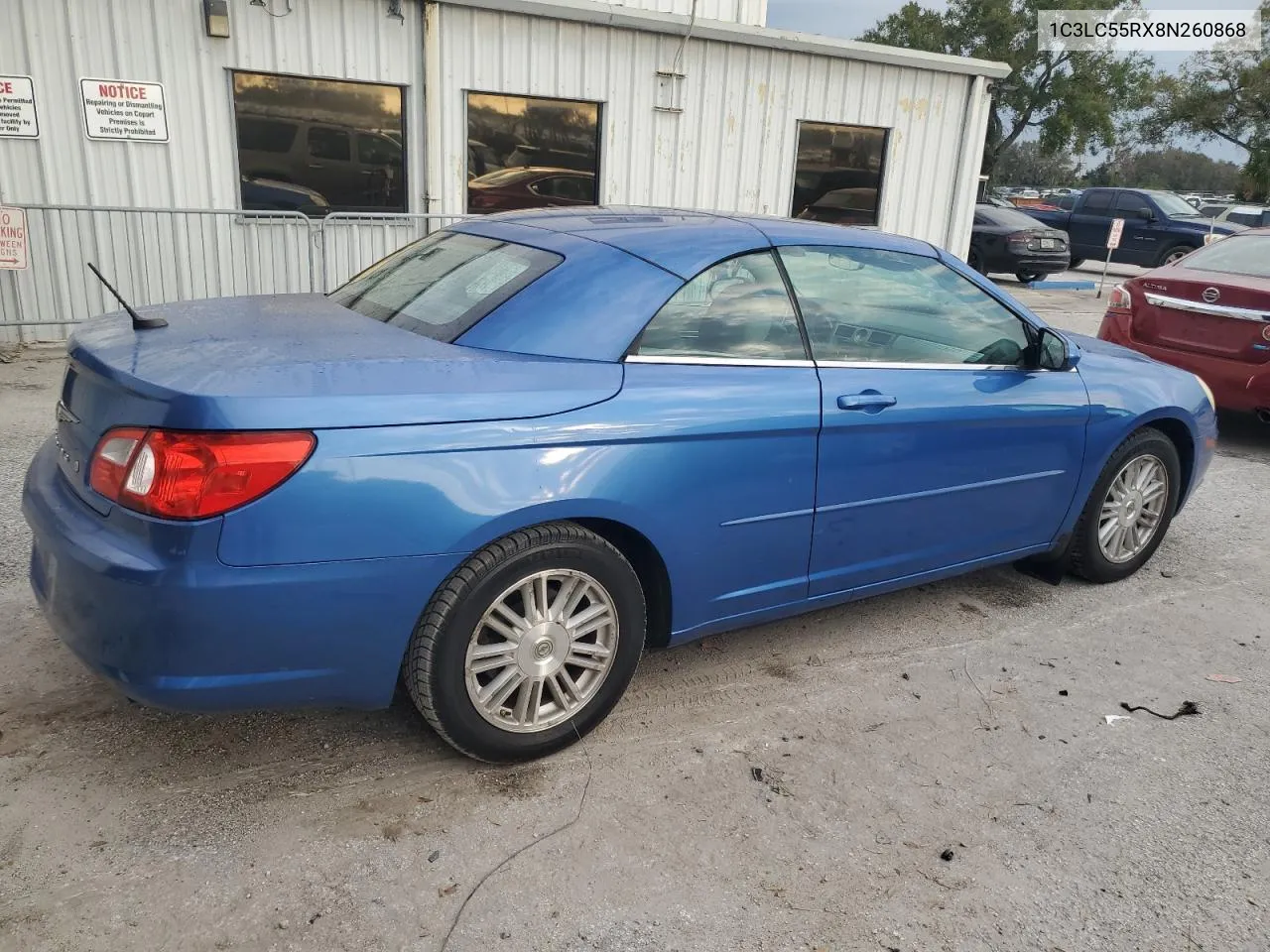 2008 Chrysler Sebring Touring VIN: 1C3LC55RX8N260868 Lot: 75879594