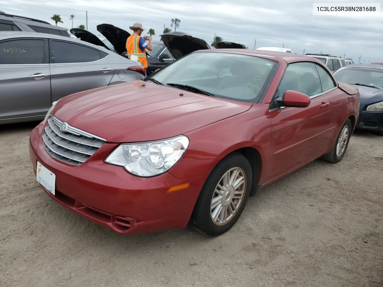 2008 Chrysler Sebring Touring VIN: 1C3LC55R38N281688 Lot: 76594204