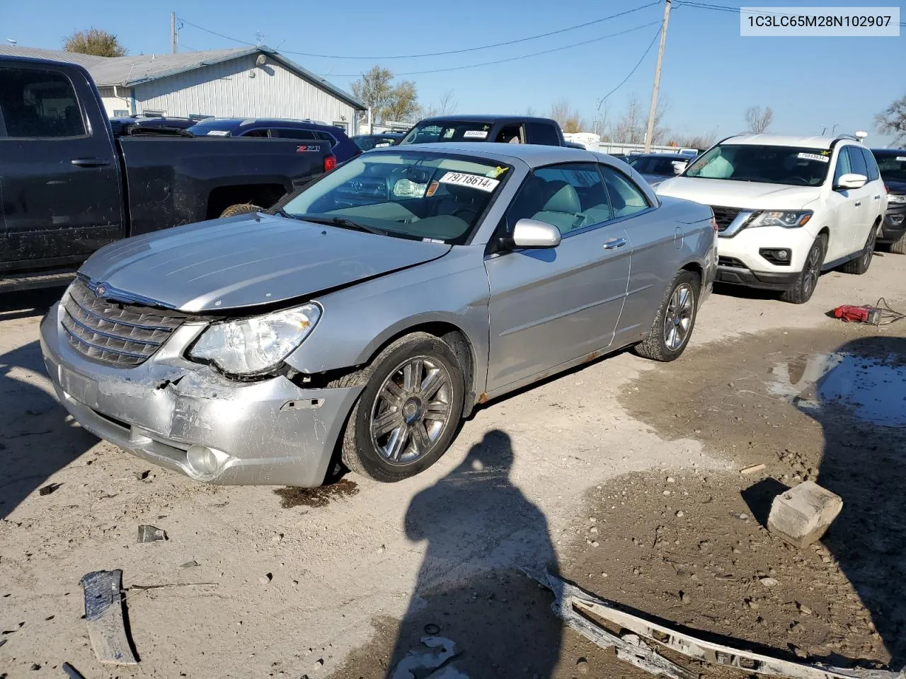 2008 Chrysler Sebring Limited VIN: 1C3LC65M28N102907 Lot: 79718614