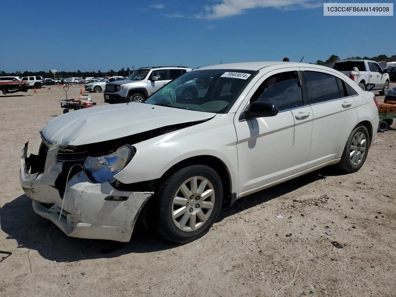 2010 Chrysler Sebring Touring VIN: 1C3CC4FB6AN149008 Lot: 70683024