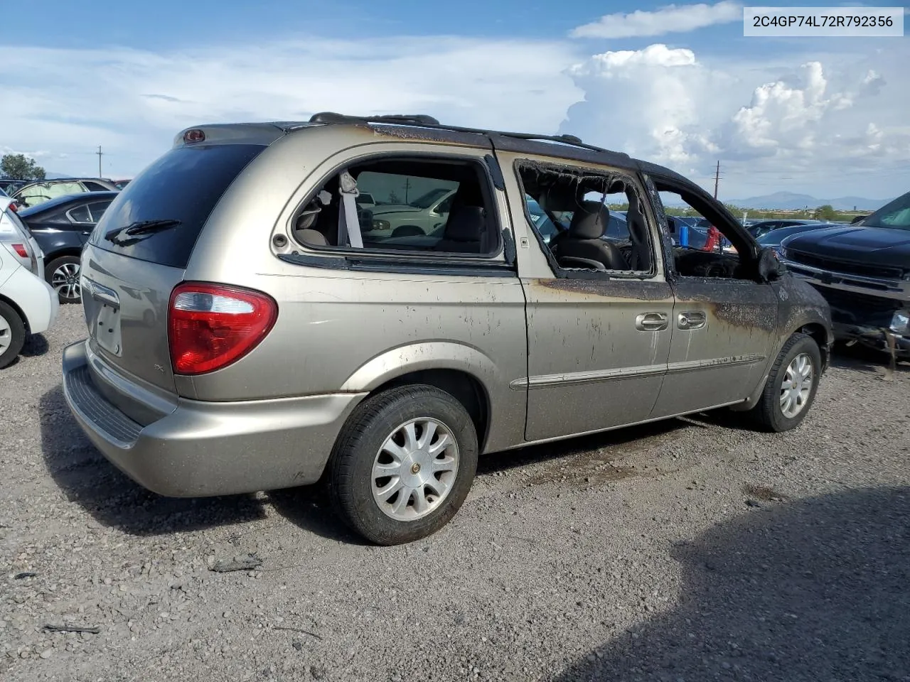 2002 Chrysler Town & Country Ex VIN: 2C4GP74L72R792356 Lot: 65448824