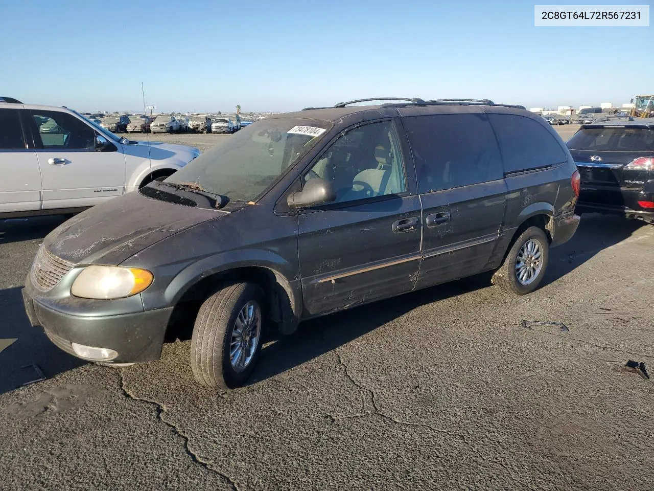 2002 Chrysler Town & Country Limited VIN: 2C8GT64L72R567231 Lot: 73478104