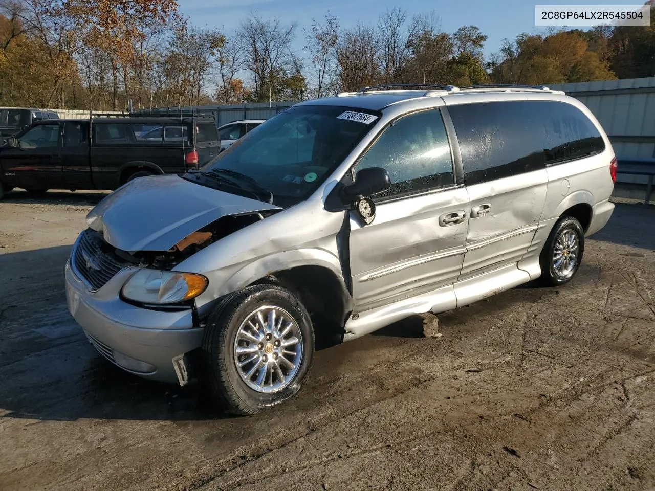 2002 Chrysler Town & Country Limited VIN: 2C8GP64LX2R545504 Lot: 77587584