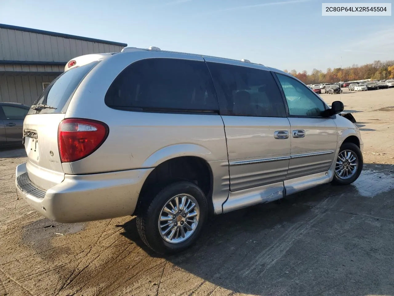 2002 Chrysler Town & Country Limited VIN: 2C8GP64LX2R545504 Lot: 77587584