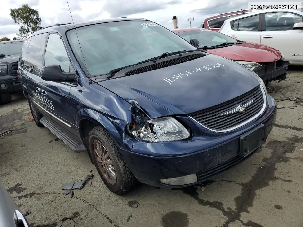 2003 Chrysler Town & Country Limited VIN: 2C8GP64L63R274684 Lot: 40301454