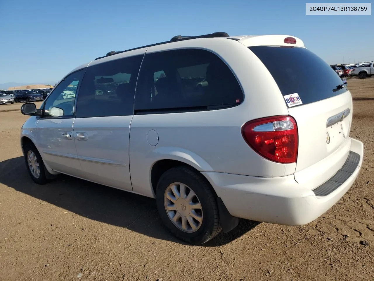 2003 Chrysler Town & Country Ex VIN: 2C4GP74L13R138759 Lot: 65498184