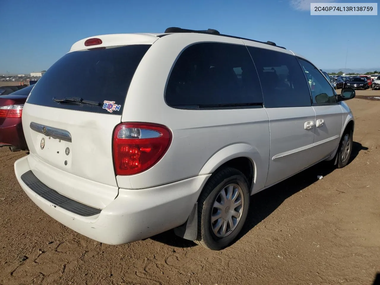 2003 Chrysler Town & Country Ex VIN: 2C4GP74L13R138759 Lot: 65498184