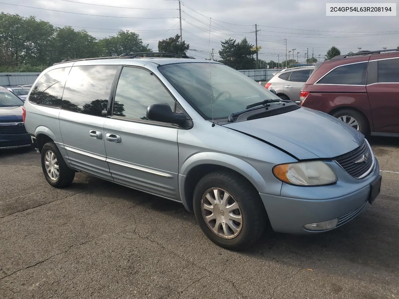 2003 Chrysler Town & Country Lxi VIN: 2C4GP54L63R208194 Lot: 66651864