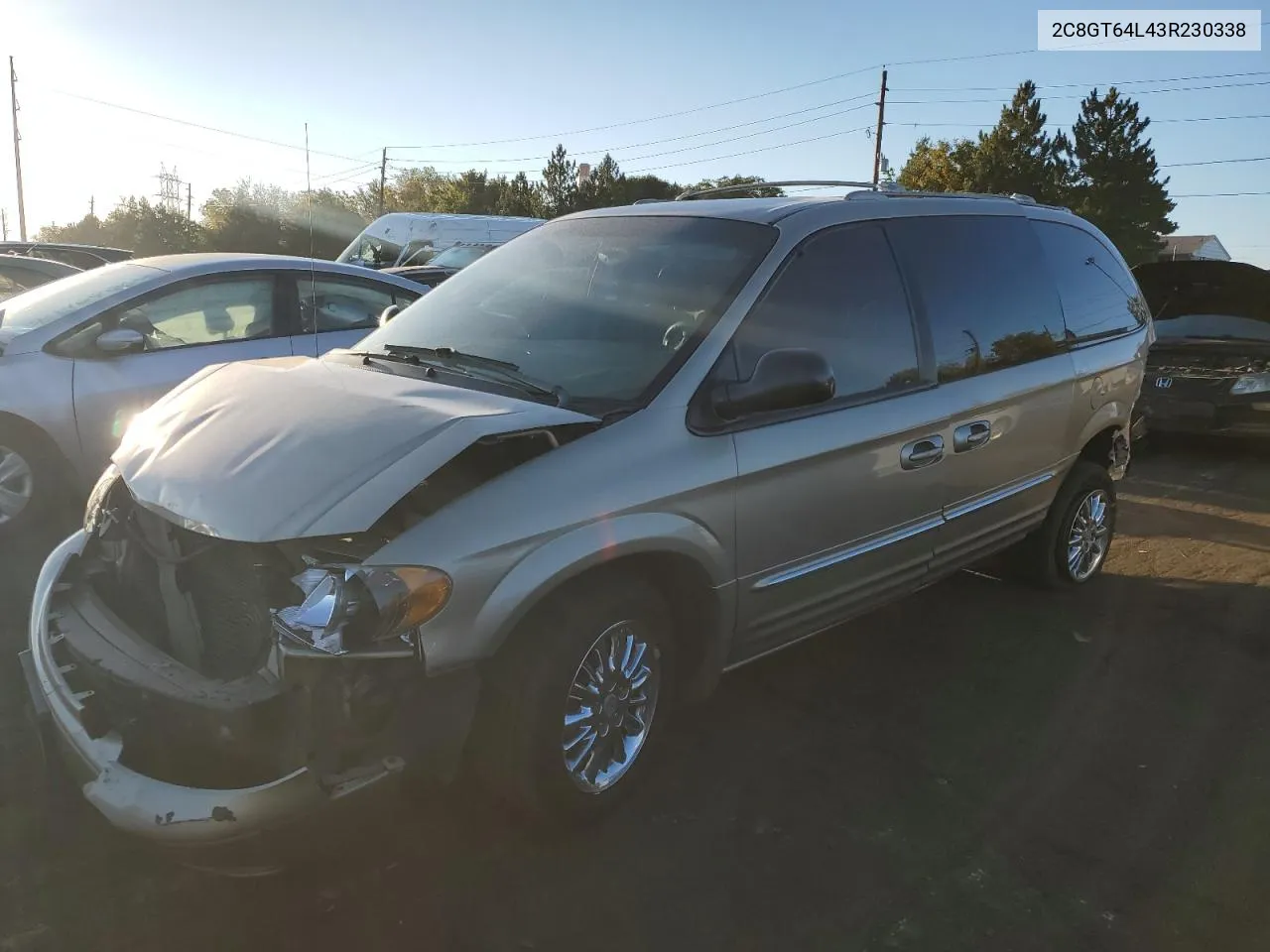 2003 Chrysler Town & Country Limited VIN: 2C8GT64L43R230338 Lot: 71312804