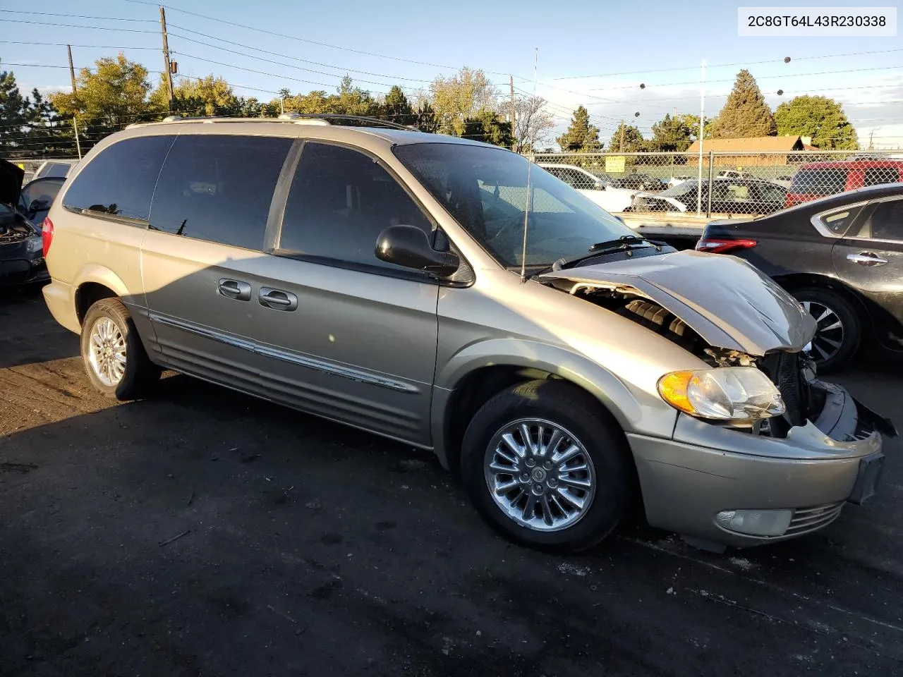 2003 Chrysler Town & Country Limited VIN: 2C8GT64L43R230338 Lot: 71312804