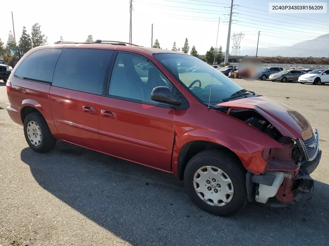 2003 Chrysler Town & Country El VIN: 2C4GP34303R156209 Lot: 72285534