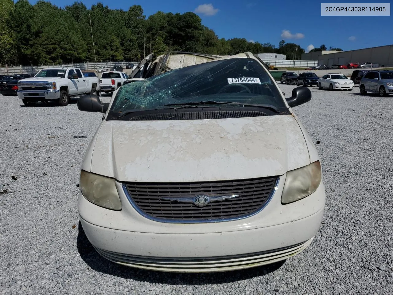 2003 Chrysler Town & Country Lx VIN: 2C4GP44303R114905 Lot: 73764044