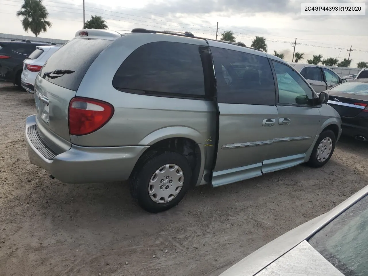 2003 Chrysler Town & Country Lx VIN: 2C4GP44393R192020 Lot: 74893334