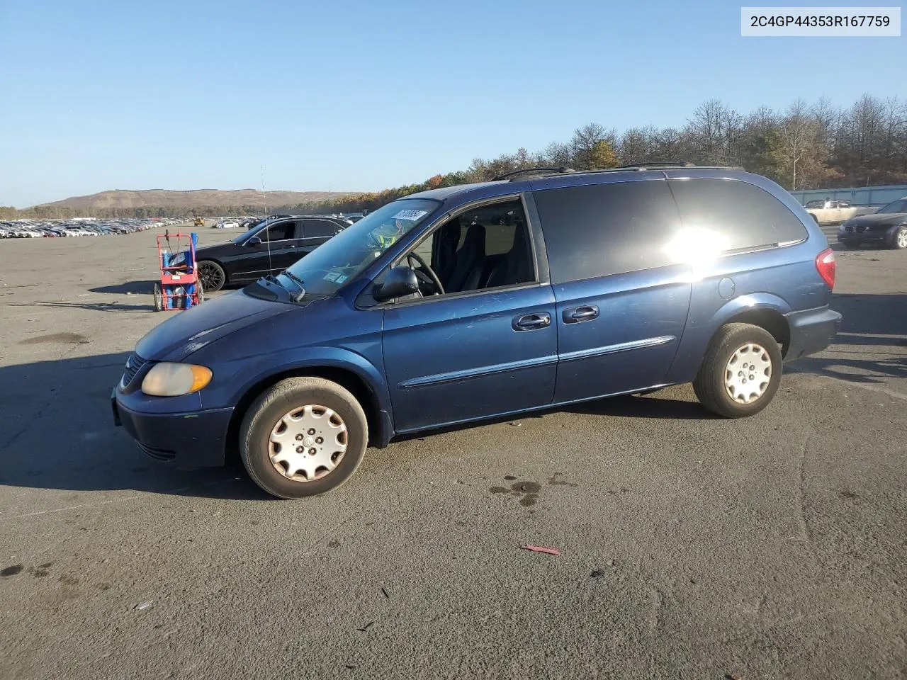 2003 Chrysler Town & Country Lx VIN: 2C4GP44353R167759 Lot: 75109954