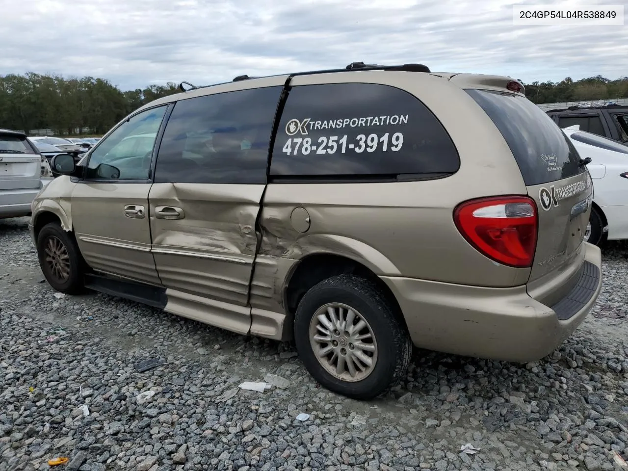 2004 Chrysler Town & Country Touring VIN: 2C4GP54L04R538849 Lot: 80137584