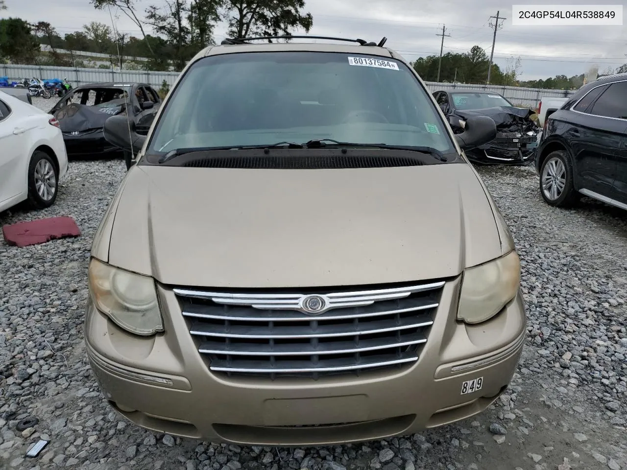 2004 Chrysler Town & Country Touring VIN: 2C4GP54L04R538849 Lot: 80137584