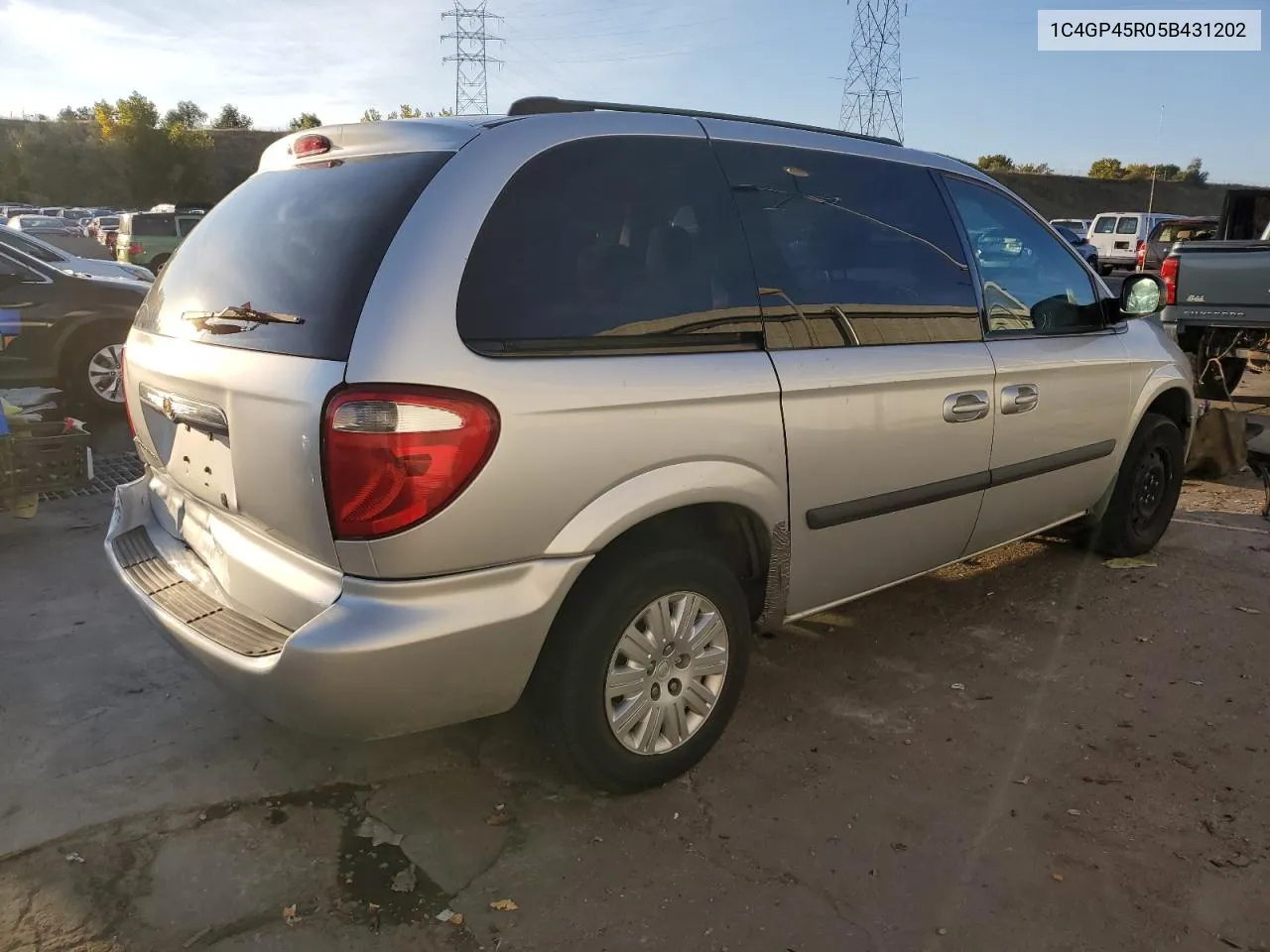 2005 Chrysler Town & Country VIN: 1C4GP45R05B431202 Lot: 75227334