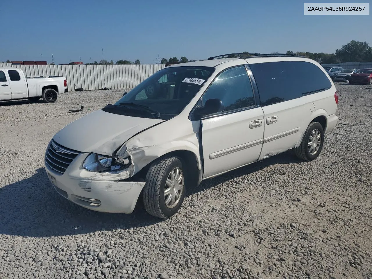 2006 Chrysler Town & Country Touring VIN: 2A4GP54L36R924257 Lot: 70743884