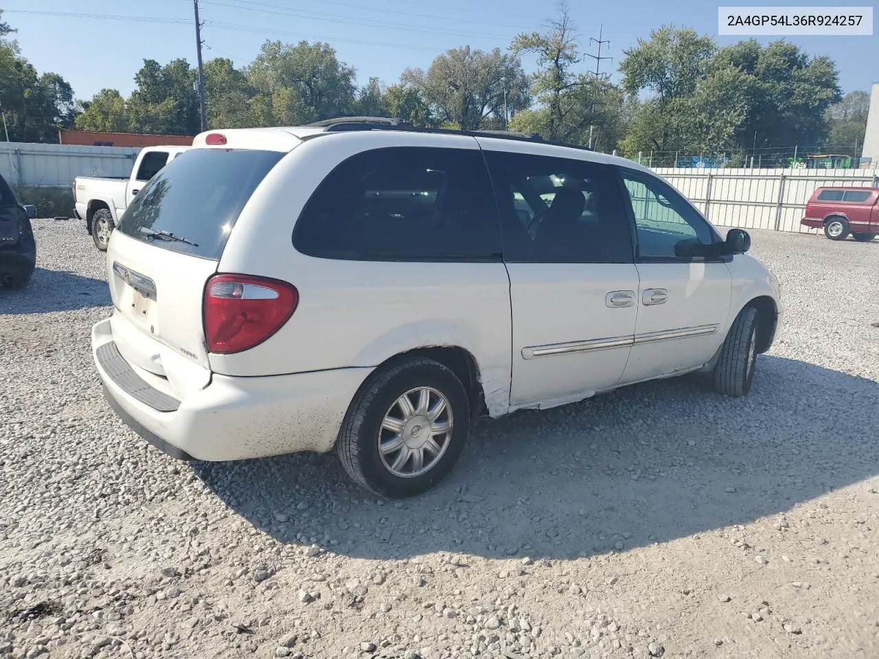 2006 Chrysler Town & Country Touring VIN: 2A4GP54L36R924257 Lot: 70743884