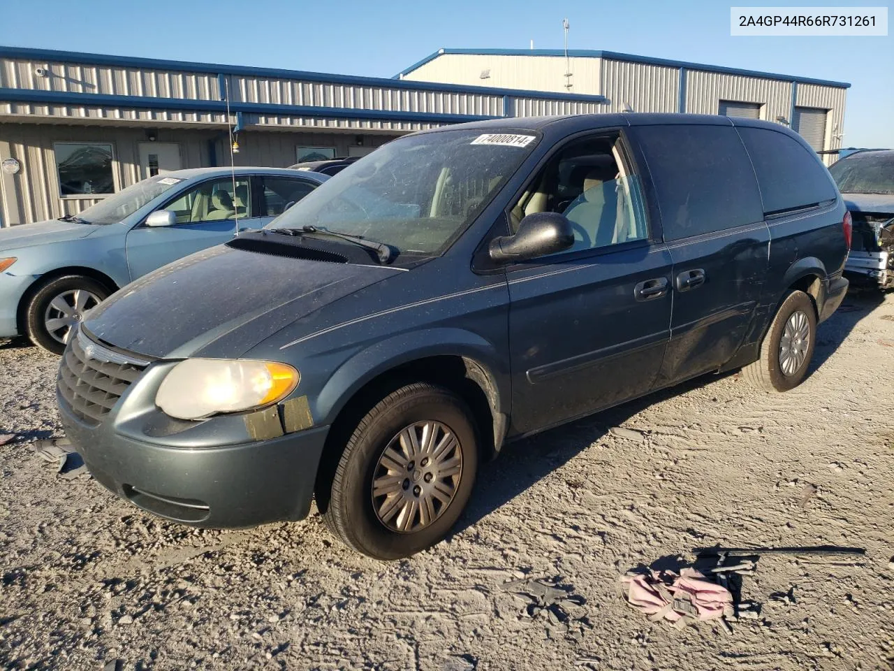 2006 Chrysler Town & Country Lx VIN: 2A4GP44R66R731261 Lot: 74000814