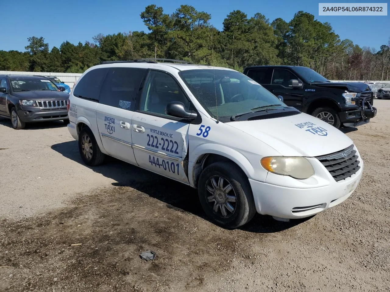 2006 Chrysler Town & Country Touring VIN: 2A4GP54L06R874322 Lot: 77384424