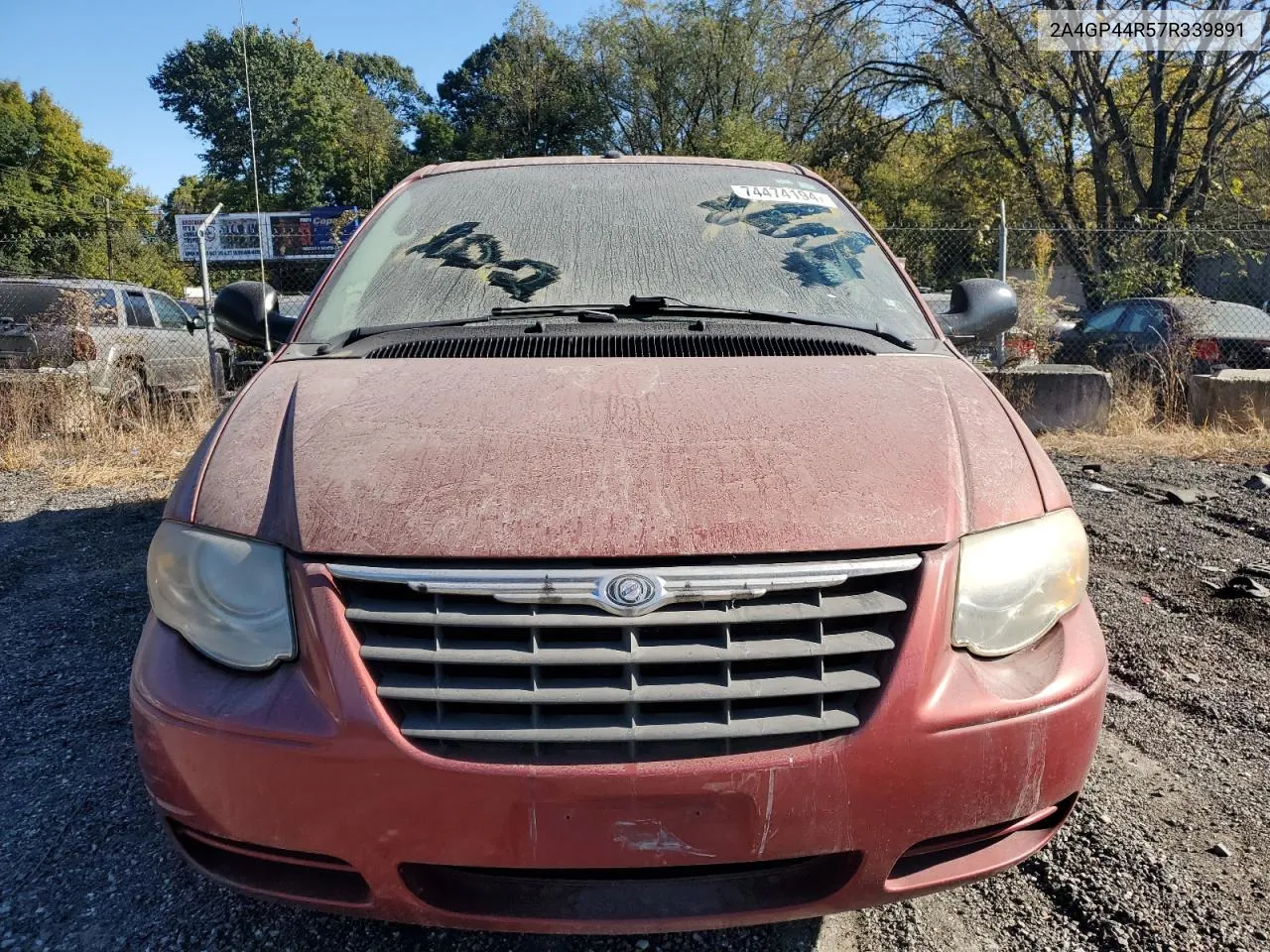 2007 Chrysler Town & Country Lx VIN: 2A4GP44R57R339891 Lot: 74474194