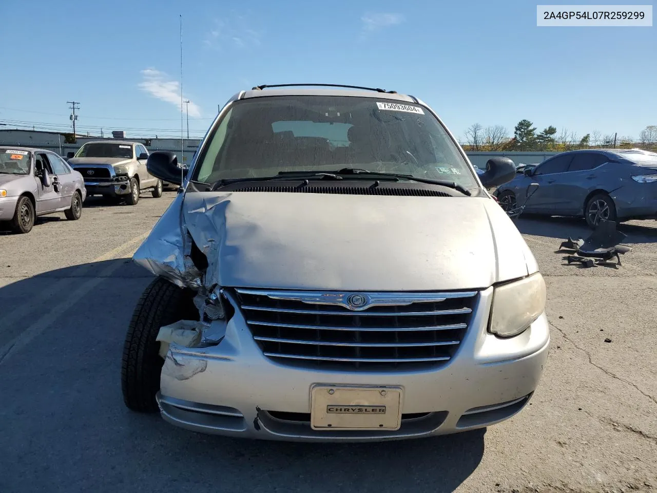 2007 Chrysler Town & Country Touring VIN: 2A4GP54L07R259299 Lot: 75093604