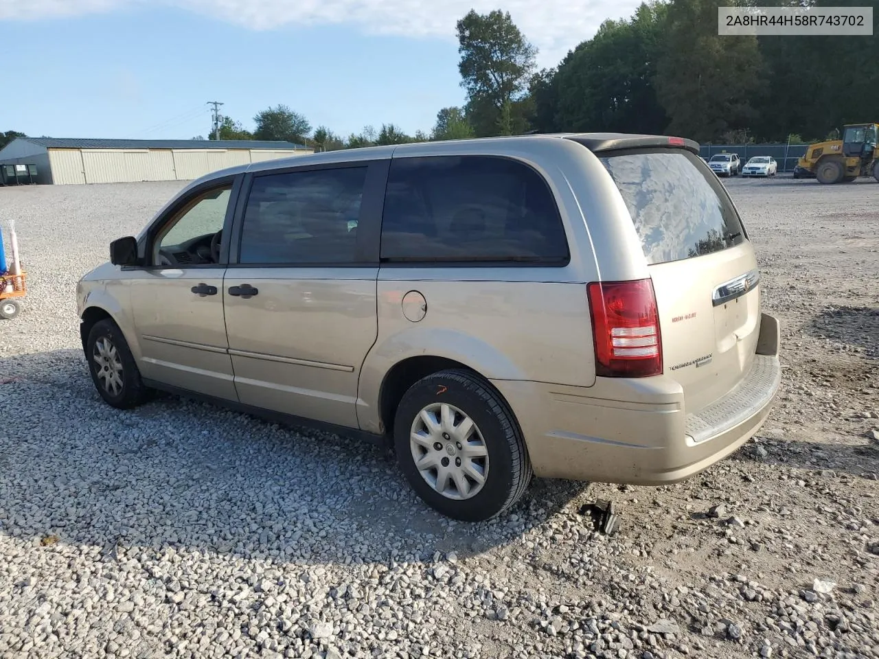 2008 Chrysler Town & Country Lx VIN: 2A8HR44H58R743702 Lot: 73939584