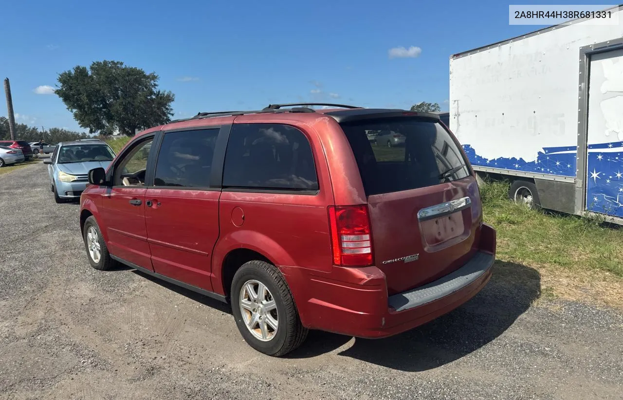 2008 Chrysler Town & Country Lx VIN: 2A8HR44H38R681331 Lot: 77883314