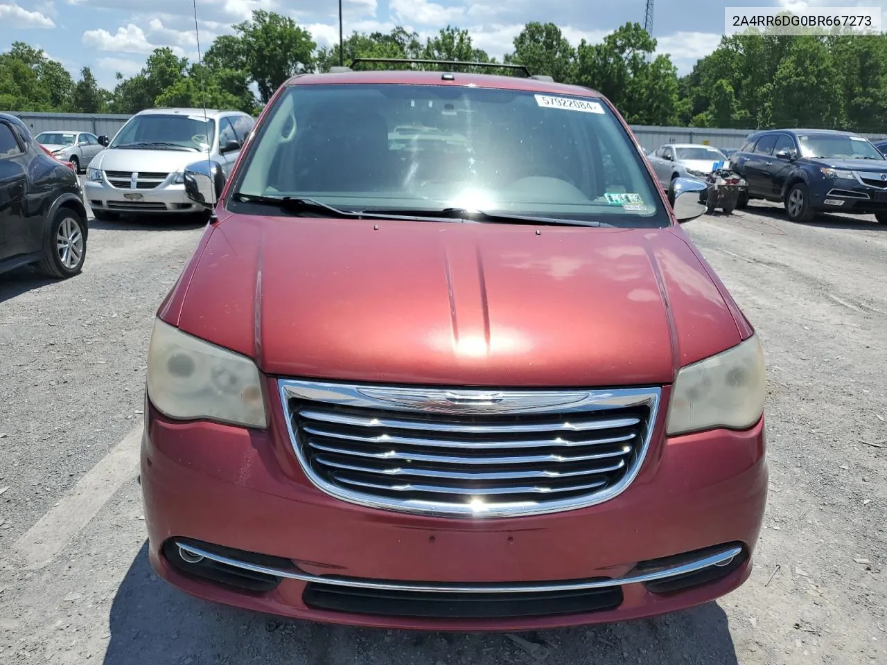 2011 Chrysler Town & Country Limited VIN: 2A4RR6DG0BR667273 Lot: 57922084