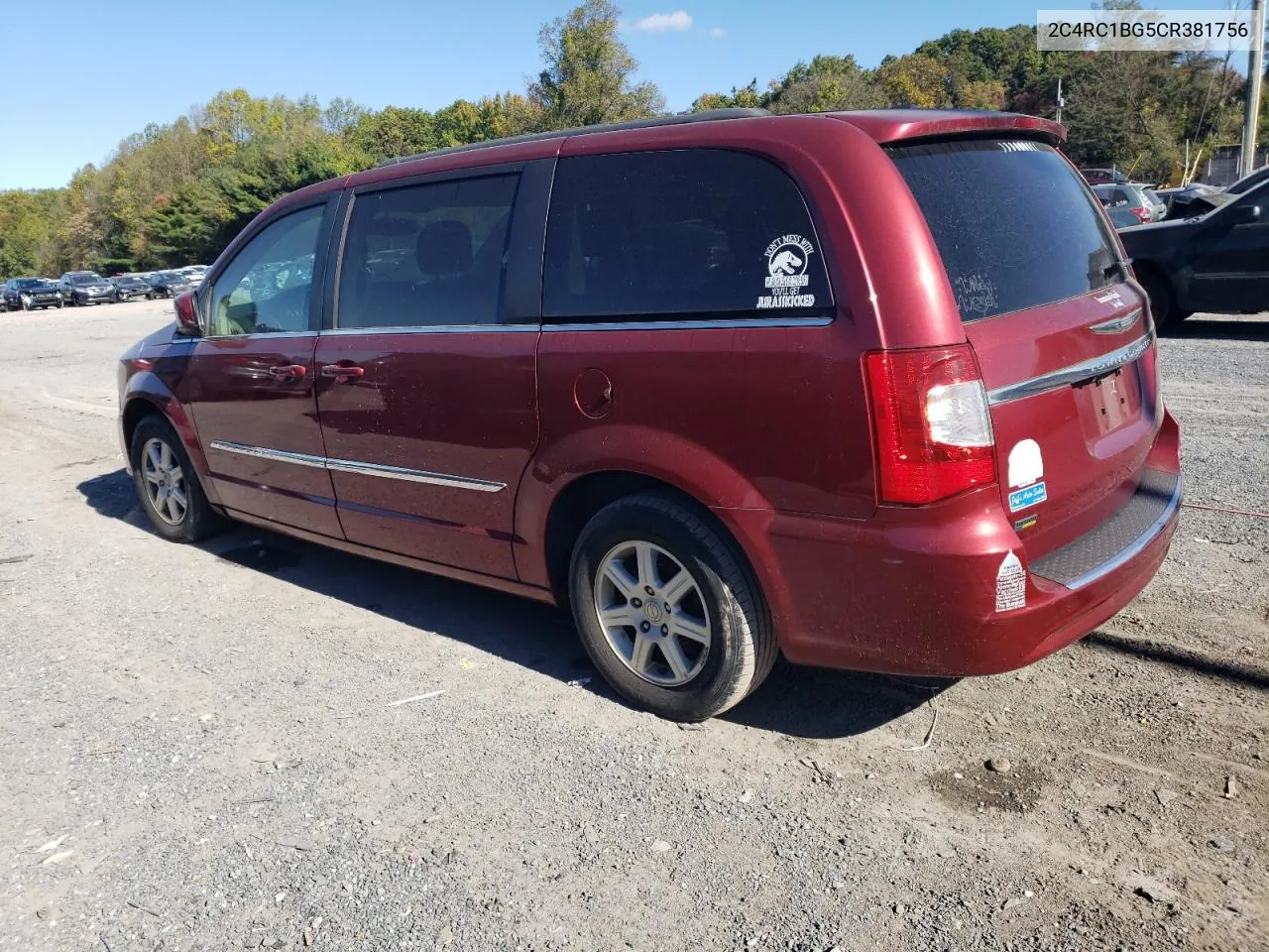 2C4RC1BG5CR381756 2012 Chrysler Town & Country Touring