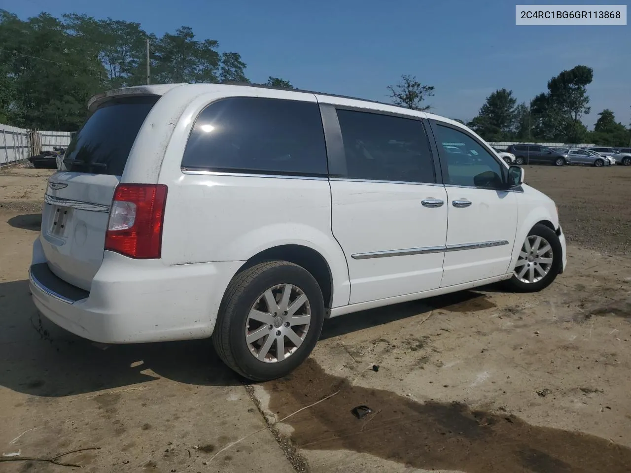 2C4RC1BG6GR113868 2016 Chrysler Town & Country Touring