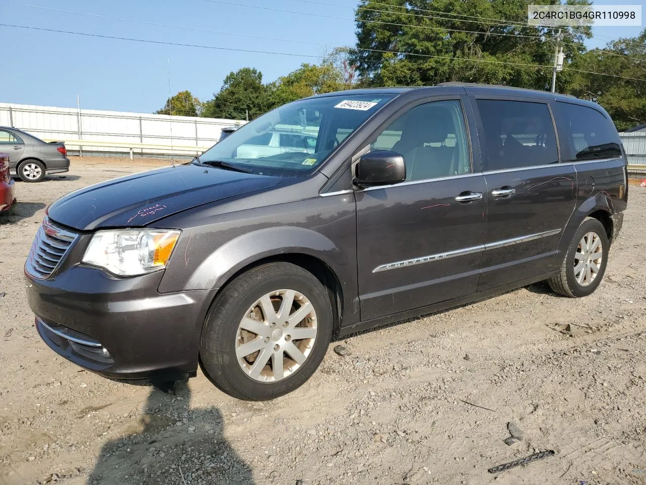 2016 Chrysler Town & Country Touring VIN: 2C4RC1BG4GR110998 Lot: 69423924