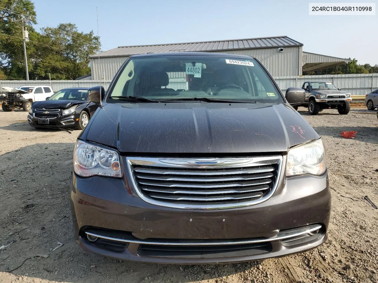 2016 Chrysler Town & Country Touring VIN: 2C4RC1BG4GR110998 Lot: 69423924