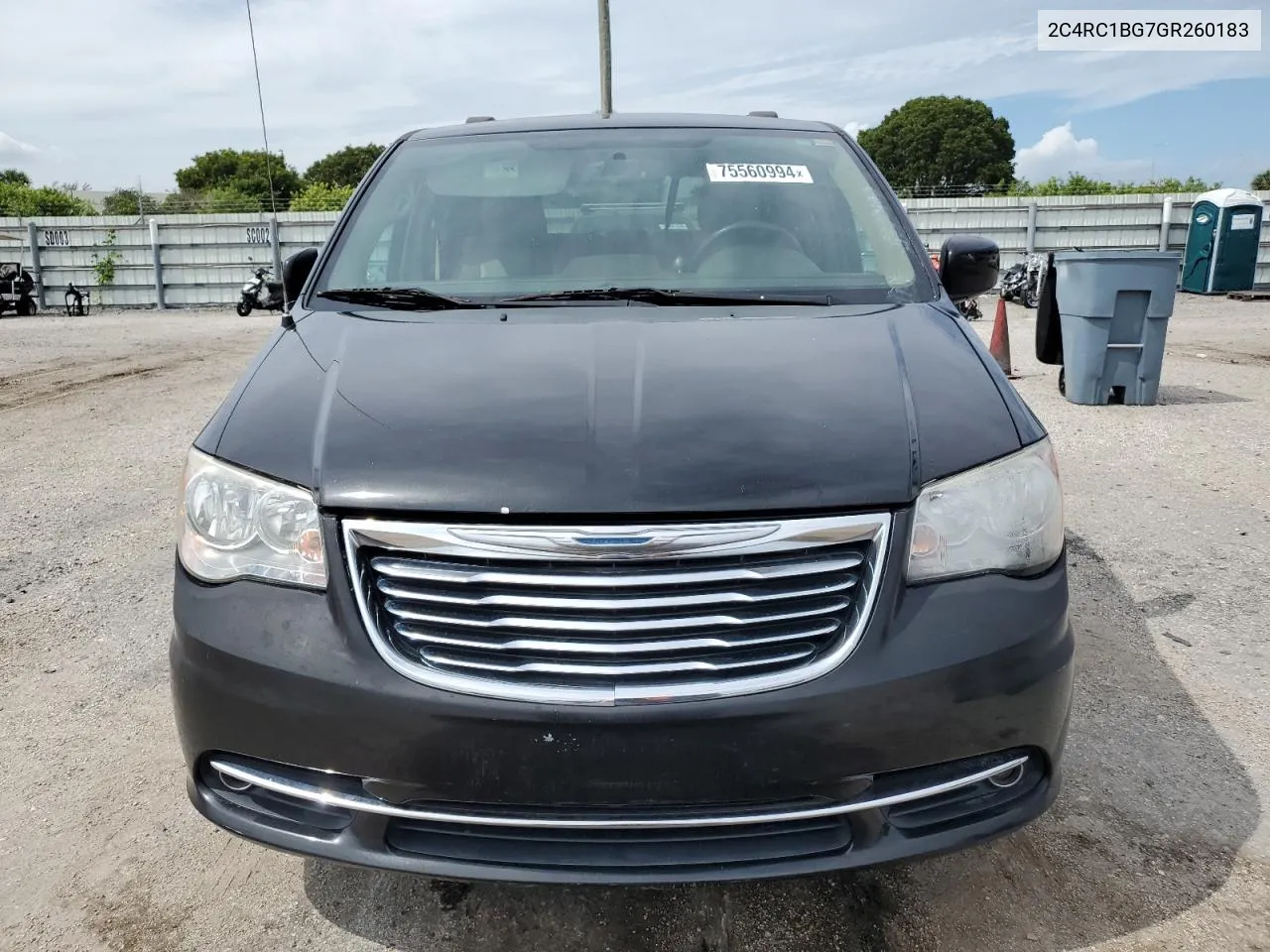 2016 Chrysler Town & Country Touring VIN: 2C4RC1BG7GR260183 Lot: 75560994