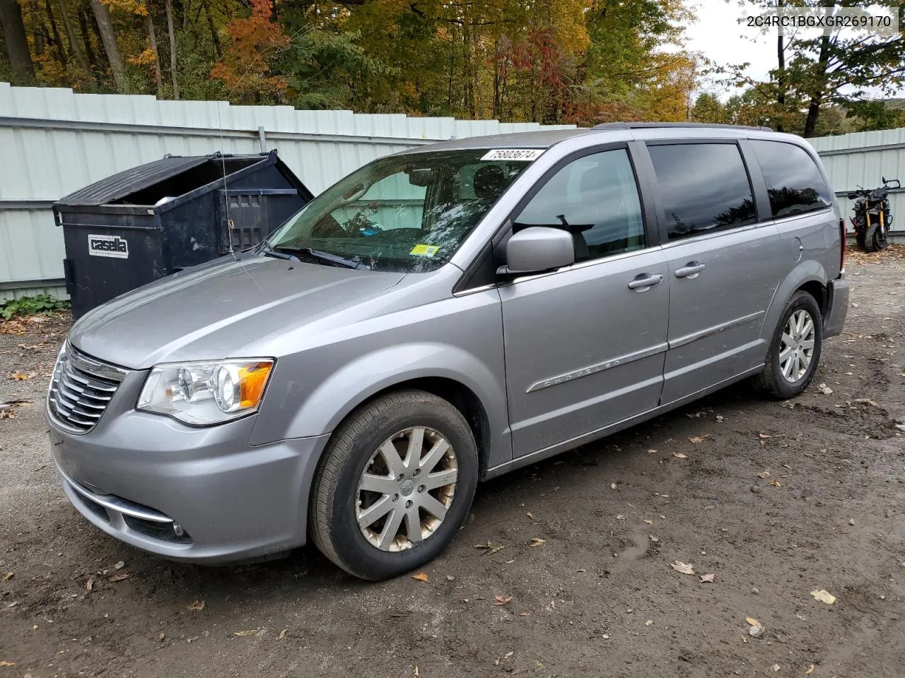 2016 Chrysler Town & Country Touring VIN: 2C4RC1BGXGR269170 Lot: 75803674