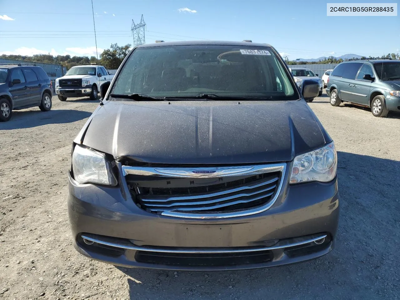 2016 Chrysler Town & Country Touring VIN: 2C4RC1BG5GR288435 Lot: 76831374