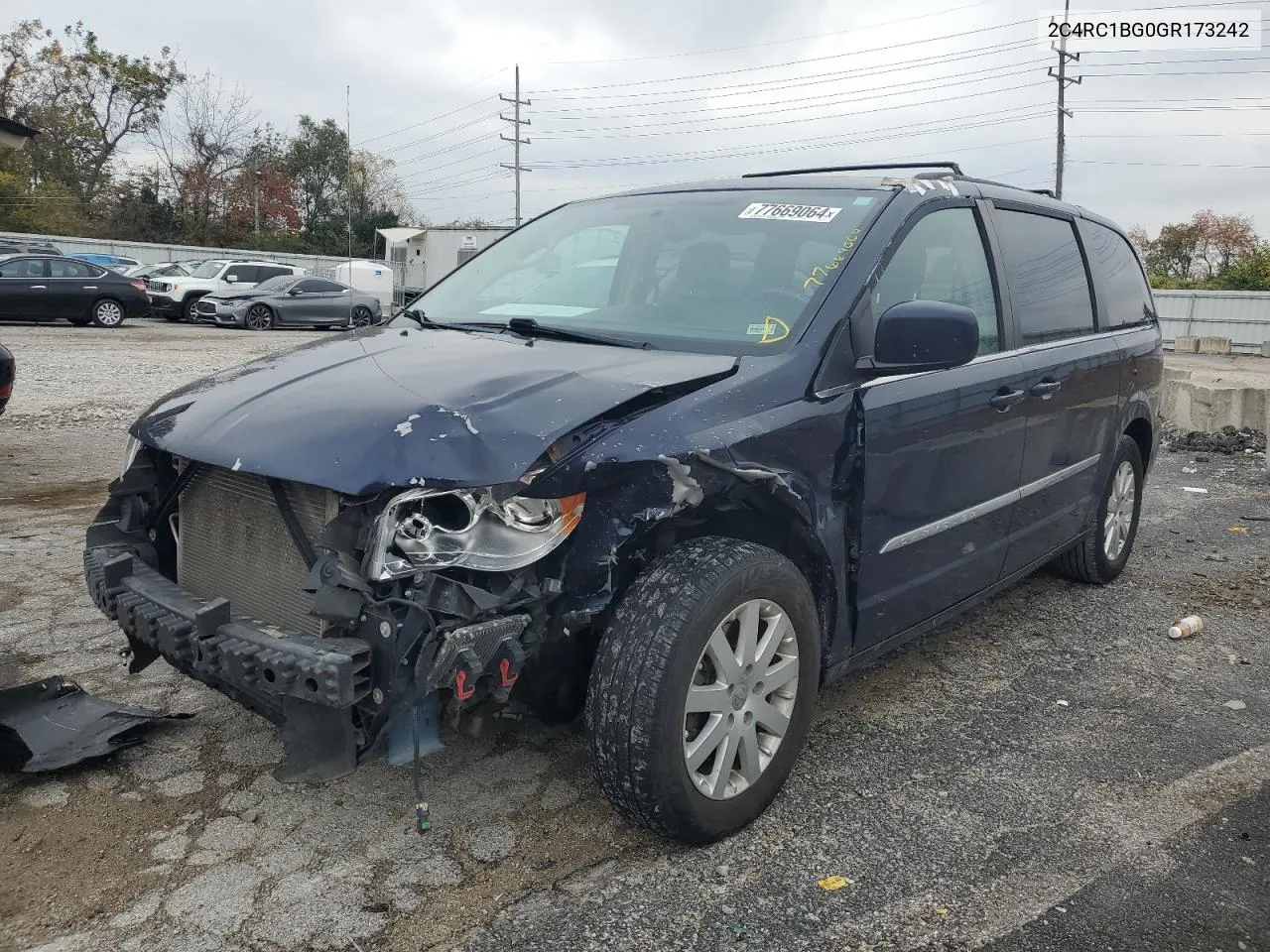 2016 Chrysler Town & Country Touring VIN: 2C4RC1BG0GR173242 Lot: 77669064