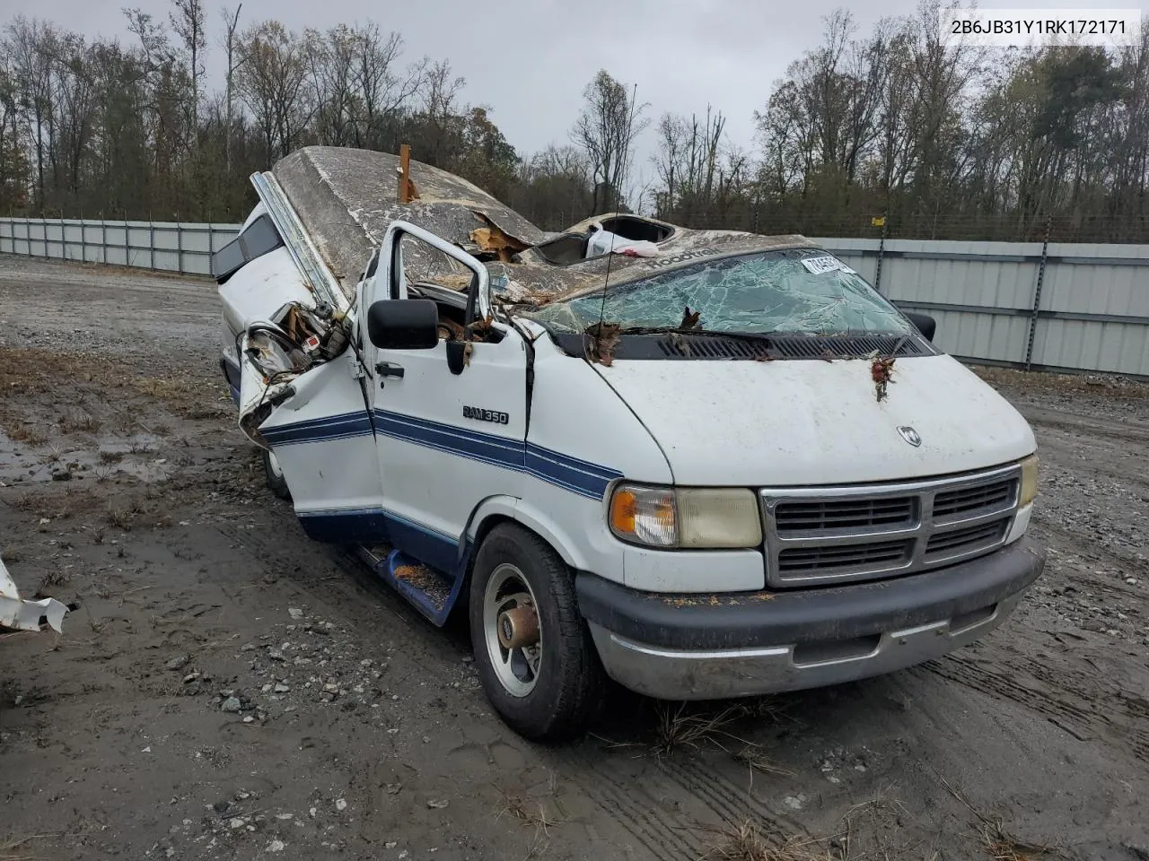 1994 Dodge Ram Van B350 VIN: 2B6JB31Y1RK172171 Lot: 78458384