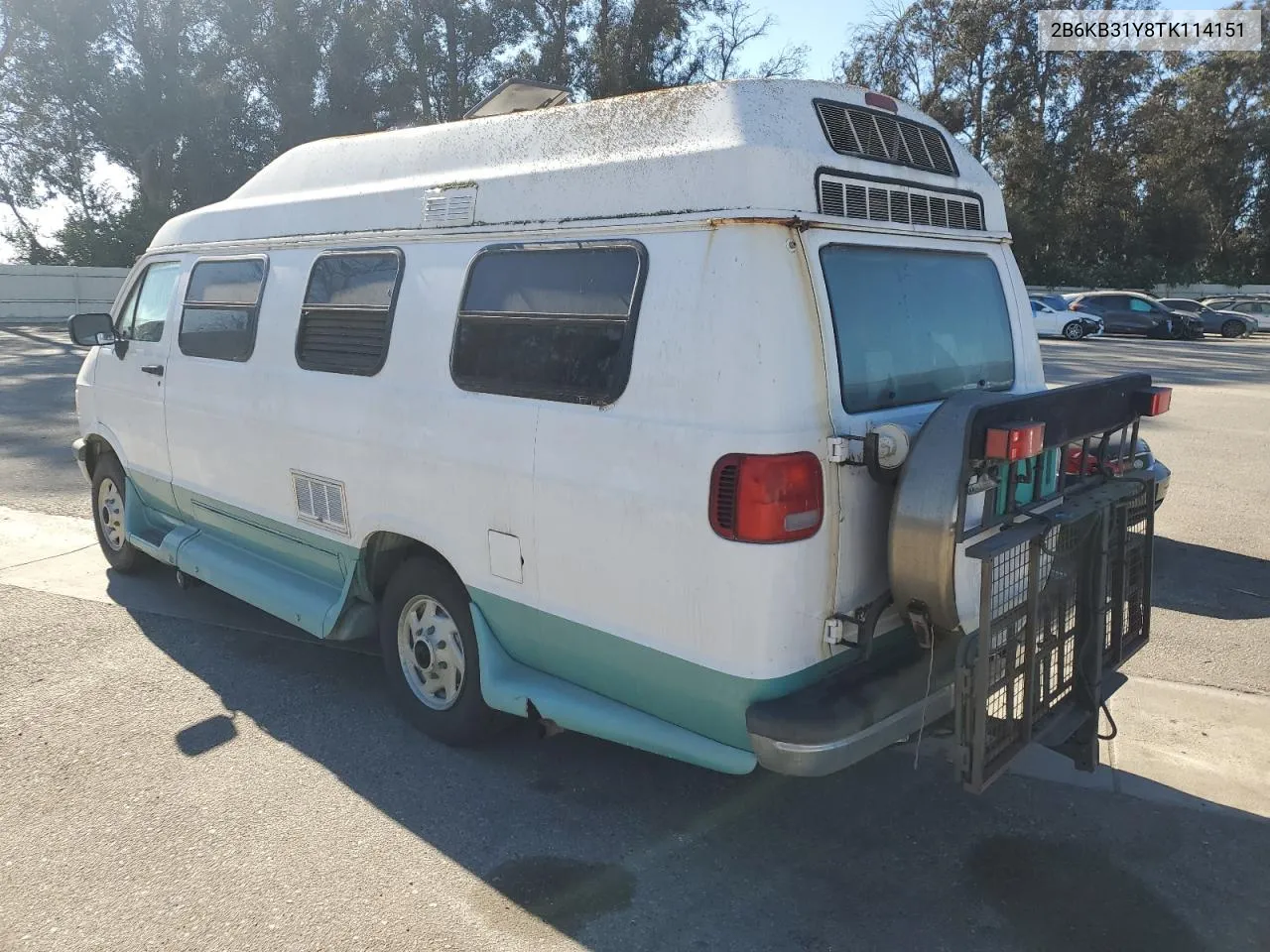 1996 Dodge Ram Van B3500 VIN: 2B6KB31Y8TK114151 Lot: 77192954