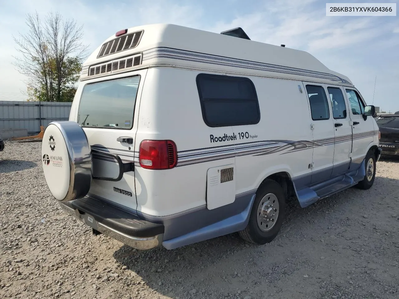 1997 Dodge Ram Van B3500 VIN: 2B6KB31YXVK604366 Lot: 74262014