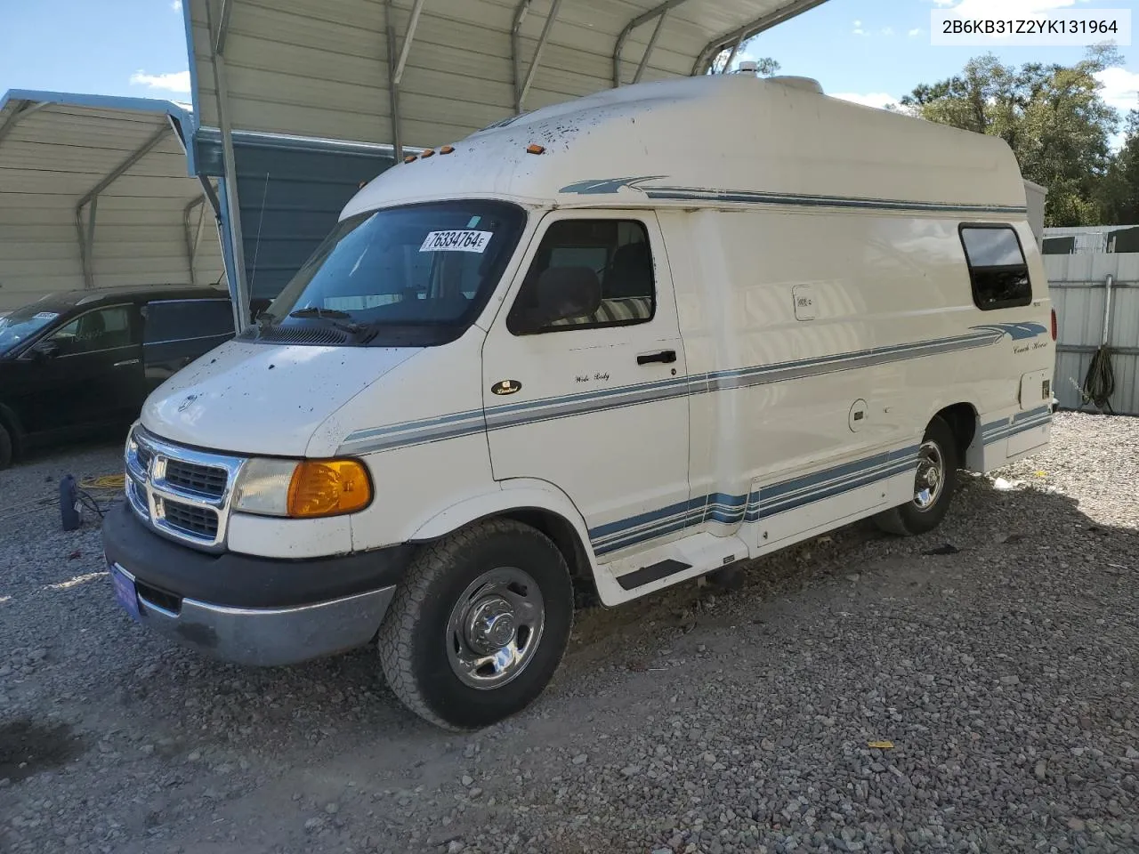 2000 Dodge Ram Van B3500 VIN: 2B6KB31Z2YK131964 Lot: 76334764