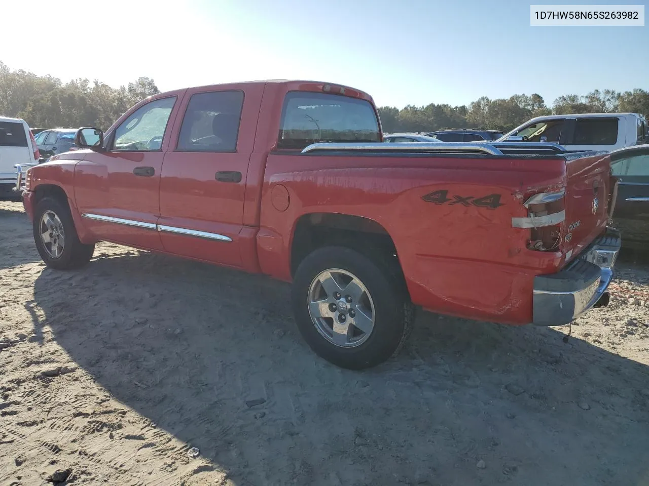 2005 Dodge Dakota Quad Laramie VIN: 1D7HW58N65S263982 Lot: 77470884