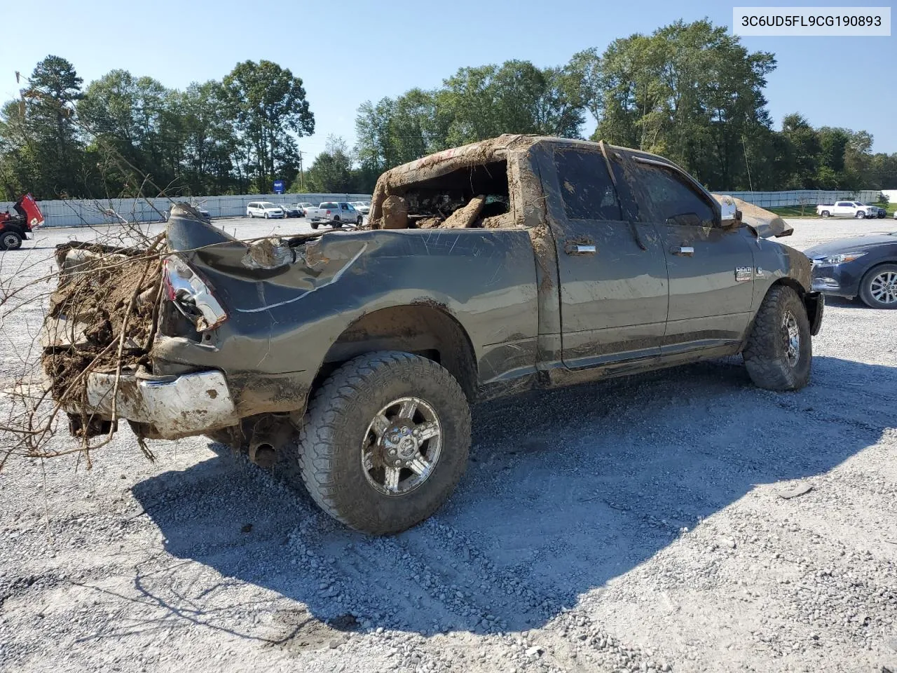 2012 Dodge Ram 2500 Laramie VIN: 3C6UD5FL9CG190893 Lot: 74118554